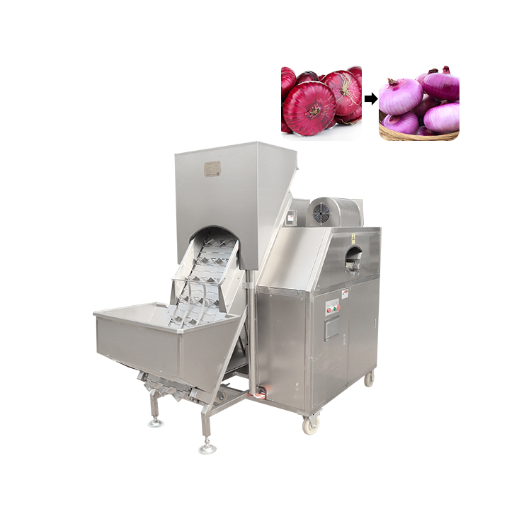 Automatic Onion Processing Line for Peeling and Root Cutting