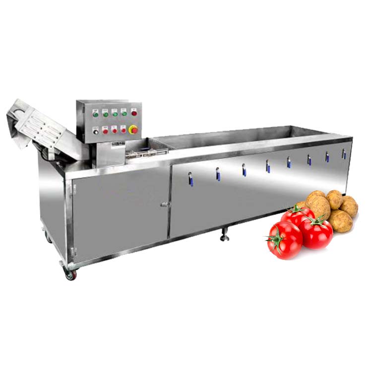 customized sweet potato rolling drum brush washing machine - Huafood machine  - Vegetable & Fruit Cleaning Machine，Potato Chips Production Line