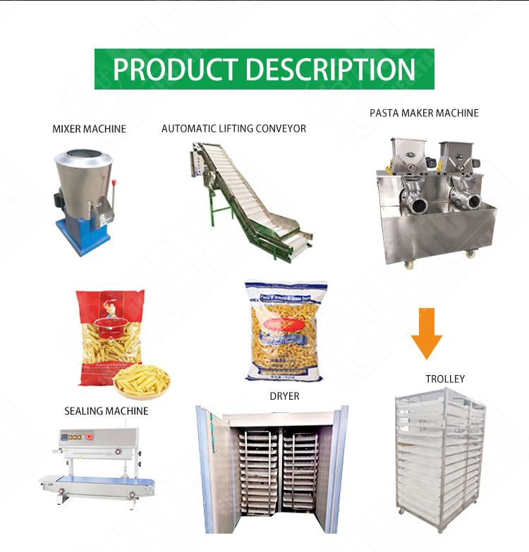 High Efficiency Automatic Pasta Machine Factory Automatic Electric  Industrial Macarono Penne Fusilli Pasta Production Line Grain Product  Making Machines - China Food Processing Machine, Italian Noddles Machine